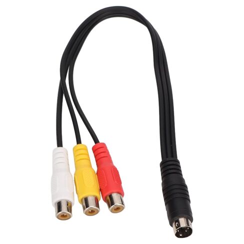 Sorandy S Video 4 Pin to Cable, Pure Copper Core Double Shielding Cable, PVC Flexible Bend with Standard 4 Pin Jack, 1.0ft, Ideal for Video Adapter in Saudi Arabia