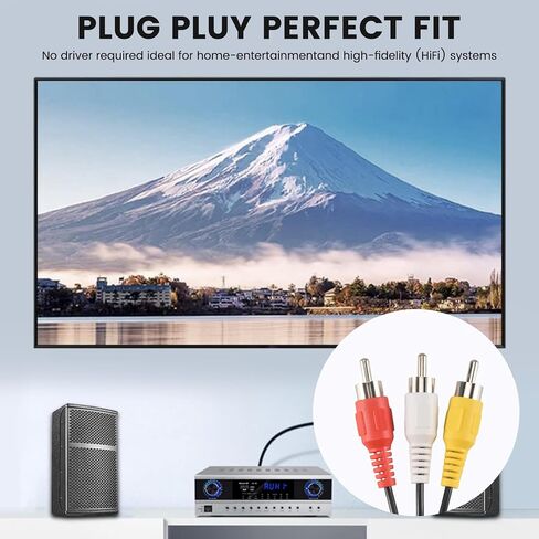 كابل تحويل 1.5 متر 4.9 قدم 3 ذكر إلى 4 دبوس S-Video Male TV PC in Saudi Arabia