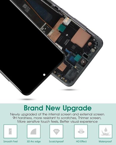 Incell for Samsung S20 Ultra 5g Screen Replacement for Samsung Galaxy S20 Ultra SM-G988U LCD Digitizer Repair for SM-G988U Touch Display Assembly Frame (Without Fingerprint Recognition,Cosmic Black) in Saudi Arabia