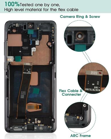 Incell for Samsung S20 Ultra 5g Screen Replacement for Samsung Galaxy S20 Ultra SM-G988U LCD Digitizer Repair for SM-G988U Touch Display Assembly Frame (Without Fingerprint Recognition,Cosmic Black) in Saudi Arabia