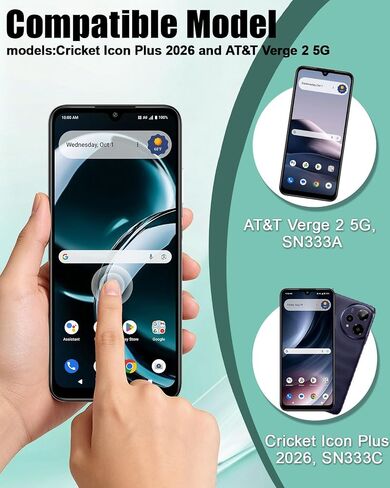 LCD Display Touch Screen Digitizer Frame Assembly Replacement for Cricket Icon Plus 2026 SN333C, AT&T Verge 2 5G SN333A, 6.9 Inch in Saudi Arabia