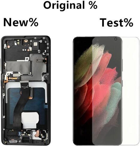 6.8" Original AMOLED Galaxy S21 Ultra Screen Replacement for Samsung Galaxy S21ultra 5G G998U G998U1 Display Touch Screen Digitizer Assembly (with Black Frame+Protective Film+Tools) in Saudi Arabia