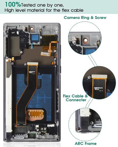 TFT for Samsung Note 10 Plus LCD Screen Replacement for Samsung Galaxy Note 10 Plus LCD Display for Galaxy SM-N975F, SM-N975U LCD Touch Screen Digitizer Assembly Repair Kits with Frame (Black) in Saudi Arabia