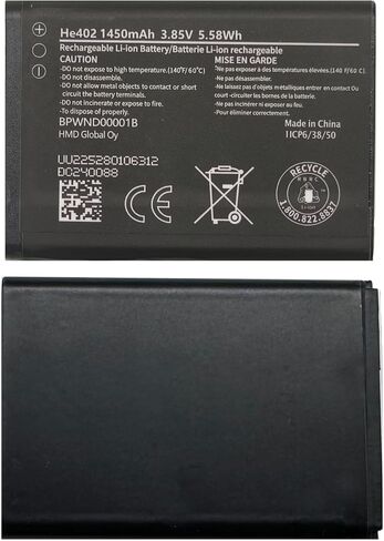 HE402 Battery for Nokia 2780 Flip,AT&T Cingular Flex 4G LTE Flip Phone ATTEA211101,0 Cycle Battery Compatible with Nokia 2780 Flip,AT&T Cingular Flex 4G LTE Flip Phone in Saudi Arabia