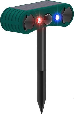 Solar Outdoor Motion Sensor Alarm: Upgraded Ultrasonic Solar Infrared Induction Alarm IP65 Outdoor Motion Detectors 129dB with Red/Blue Flashing Light (1) in Saudi Arabia
