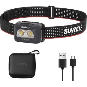 SUNREI Dual Power 600LM RGB Headlamp, 1500mAh Motion Sensor Head Light in Saudi Arabia
