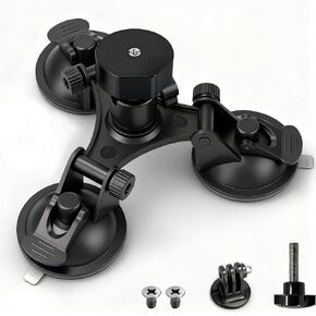 Starlink Mini Mount, Suction Cup Roof Mount with Triple Locking Base with Dual 1/4" & 3/8" Threads, Suitable for Smooth Surface Installation Such as Roof/Sunroof/RV/Windows in Saudi Arabia