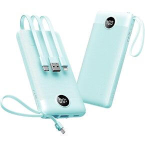 VEEKTOMX 10000mAh Portable Charger with Built-in Cables in Kuwait