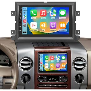 Car Radio for Ford F150 2004-2008, Mustang 2005-2009, Explorer 2006-2010, Expedition 8Core+64GB 7" QLED Touch Screen Stereo with Wireless Carplay/Android Auto,GPS, WiFi, BT5.4,FM SWC Backup Camera in Saudi Arabia