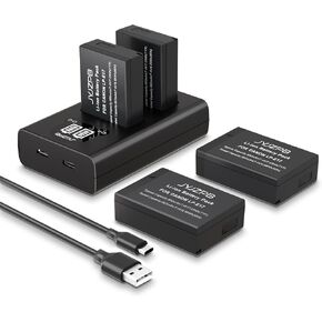 JYJZPB 4-Pack LP-E17 Battery and Upgraded Dual LCD Charger for Canon R50 in Saudi Arabia