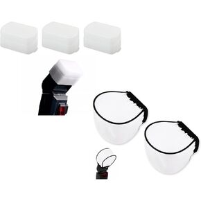 DS. DISTINCTIVE STYLE 3 Pack Flash Diffuser for Speedlight and 2 Pack Universal Cloth Flash Bounce Diffuser, Camera Flash Photography Accessories in Saudi Arabia