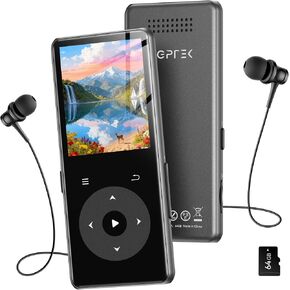 مشغل MP3 AGPTEK مع بلوتوث، مشغل موسيقى M7 1.8 بوصة مع مكبر صوت (64 جيجابايت) in Saudi Arabia