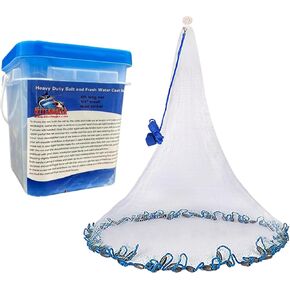 Rite Angler Bridge & Pier Cast Net - Saltwater Fishing Net for Bait Fish Trap With Heavy Sinkers - Durable & Long-Lasting Throw Net in Kuwait