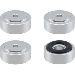 Crapyt Speaker Isolation Feet, Aluminum Alloy Silver Round Furniture Foot Pad for Recorder, CD DVD Players, Turntable Recorders, 4 Pcs 20 mm x 8 mm in Saudi Arabia