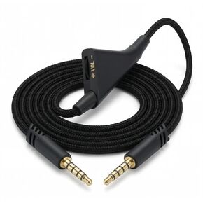 Replacement Cord for Astro A10 A40 A40TR Gaming Headsets, Braided Cable Audio Aux Wire 2.0 M 6.5 Feet with Volume Control Function (Black) in Kuwait