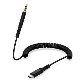 Coiled USB C to 3.5mm Audio Aux Jack Cable for iPhone, Car Play Aux Cord in Saudi Arabia