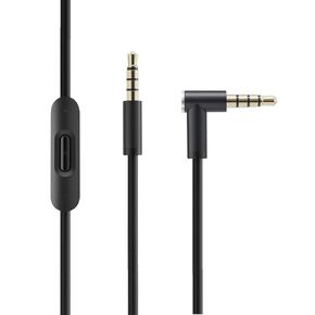 Replacement Audio Cable Compatible with Beats by Dr Dre Headphones Solo Studio Pro Detox Wireless Mixr Executive Pill, Headphone Audio Cable Cord Wire | in Line Mic | Volume Control (Black) in Saudi Arabia