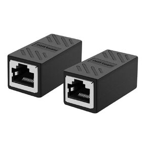 RJ45 Coupler 2 Pack, Ethernet Extender, in-Line Coupler Female to Female Ethernet Coupler for Cat7/ Cat6/ Cat5/ Cat5e Ethernet Cable Extender Adapter (RJ45 2pcs, Black) in Saudi Arabia