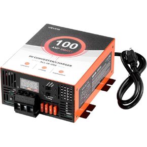 VEVOR RV Power Converter, 100 Amp, 110V AC to 12V DC RV Converter Battery Charger, Multi Stage Smart Charging, 13V to 16.5V Operating Range, Compatible with Lithium & Lead Acid Battery, for Camper in Saudi Arabia