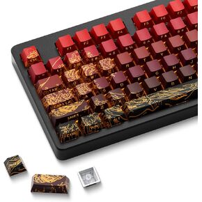 SDYZ XVX Shine Through Keycaps - Double Shot PBT Keycaps 60 65 75 100 Percent, Side Print Key caps Custom 131 Keys Set, Dye Sub Wave of Kanagawa Key caps for Mechanical Keyboards in Saudi Arabia