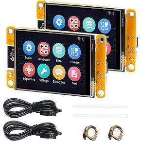 2 حزمة ESP32 CYD شاشة صفراء رخيصة، 2.8 بوصة شاشة تعمل باللمس ESP32-2432S028R، 240 × 320 TFT LCD، لوحة تطوير WiFi Bluetooth ثنائية النواة 240 ميجا هرتز متوافقة مع Arduino IDE لـ IoT DIY in Saudi Arabia