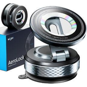 Wigoo Vacuum Magnetic Phone Holder for Car, MagSafe Car Mount, Black in Saudi Arabia