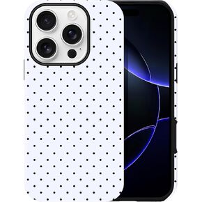 حافظة هاتف بنمط منقط لهاتف iPhone 13/14 مقاس 6.1 بوصات، لون خمري in Kuwait