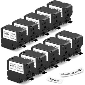 Compatible with Brother Btag 231 Btag Label Tape 12mm 0.47'' White, 6-Pack in Kuwait
