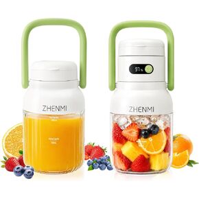 Portable Blender for Smoothies & Shakes, 34oz Rechargeable Personal Mixer with 12 Stainless Steel Blades for Ice Crushing, Cordless Travel Design, LED Display, BPA-Free, Dishwasher Safe in Saudi Arabia
