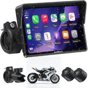W722TPMS 7" Wireless Motorcycle CarPlay & Android Auto with TPMS in Saudi Arabia