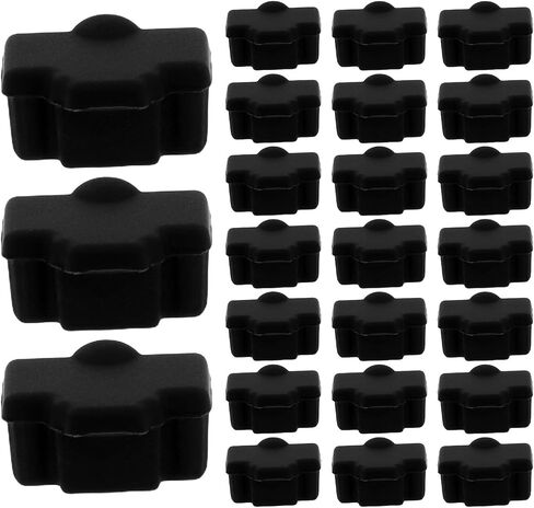 Kisangel 100pcs Ethernet Jack Dust Stopper - Reusable Silicone RJ45 Ethernet Port Cover Protector - Network Interface Plug Cap for Home Office Devices in Saudi Arabia