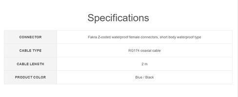 TUOPUONE Fakra Z-Coded Dual Female Waterproof Coaxial Cable, Compatible with GMSL1/2 Cameras in Saudi Arabia