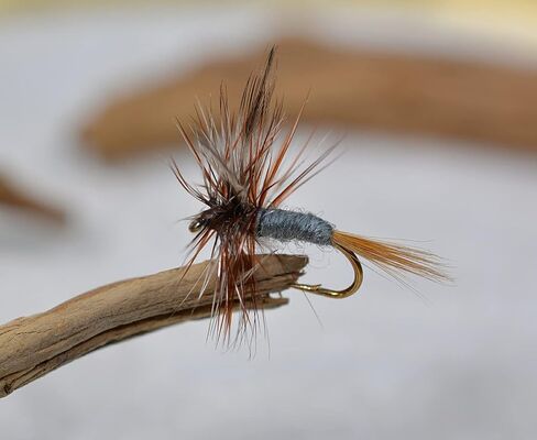 Adams Dry Fly Tied on Mustad Signature Hooks - 1 Dozen Flies in Saudi Arabia