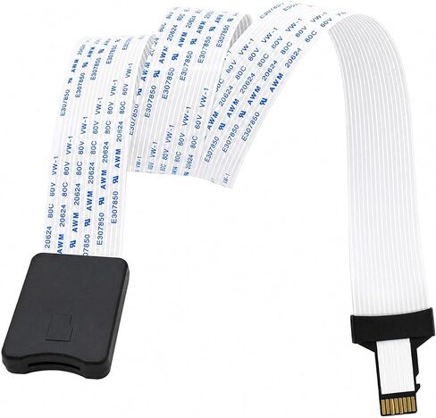HQRP 2-Pack Micro SD to SD Card Male to Female Extension Cable Adapter - Flexible TF Card Extender for 3D Printer, Car GPS, DVR, Raspberry Pi, Ender 3 V2, CR-10 in Saudi Arabia