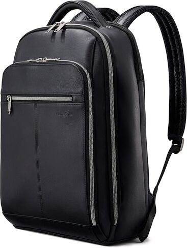 Samsonite Classic Leather Backpack, Black, One Size in Saudi Arabia