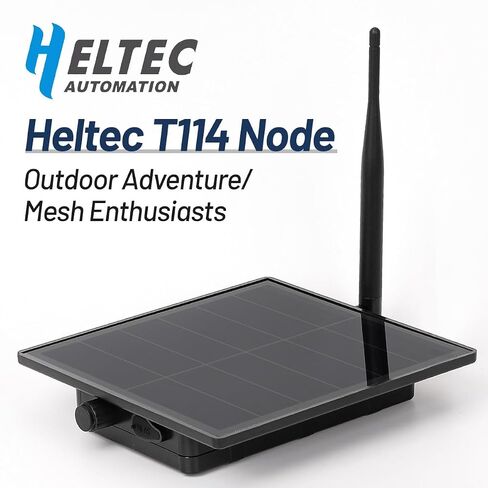 KEEPTEEN D5L-H4 Solar LoRa Kit, Mesh Repeater Node 5W Solar Panel with Heltec T114 LoRa Module, Compatible with Meshtastic/Meshcore, 915MHz & GPS, Quick Bluetooth Setup in Saudi Arabia