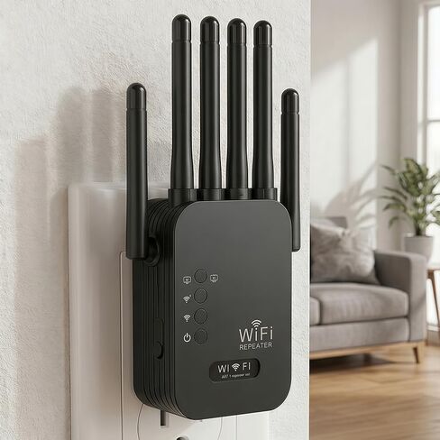 WiFi Extender, Fastest WiFi Booster 1200Mbps Dual Band (5.8GHz/2.4GHz) WiFi Extenders Signal Booster for Home, WiFi Repeater with Ethernet Port Covers up to 10000sq. ft and 55 Devices in Saudi Arabia