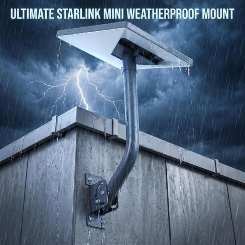 Starlink Mini Wall Mount, Heavy Duty J-Pole Bracket, Adjustable Roof Mount in Saudi Arabia