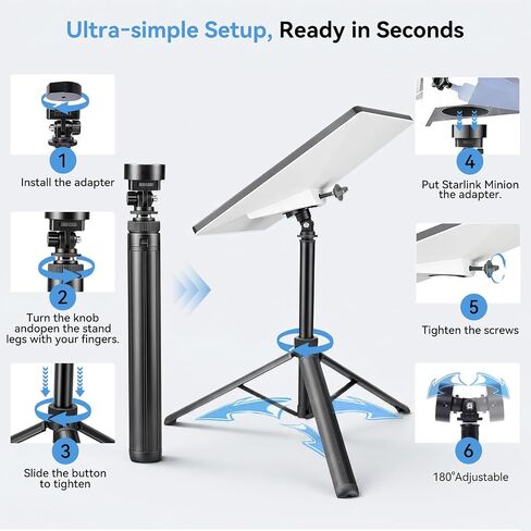 Starlink Mini Tripod Stand, Foldable Mini Mount for 2025 Starlink Mini in Saudi Arabia
