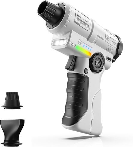 yAyusi Rechargeable Electric Duster,130000RPM Super Power Electric Air Duster,Portable Cordless Duster with LED Light,Stepless Speed ​​Adjustment Dust Blower for Computer,Outdoor,House and Car in Kuwait