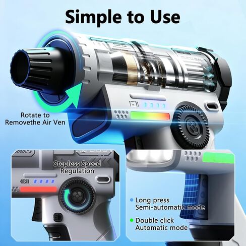 yAyusi Rechargeable Electric Duster,130000RPM Super Power Electric Air Duster,Portable Cordless Duster with LED Light,Stepless Speed ​​Adjustment Dust Blower for Computer,Outdoor,House and Car in Kuwait