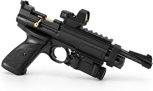 Dual Rail Scope & Light Mount for Crosman 2240, 20mm Weaver/Picatinny Compatible, Black Nylon Polymer - Made in USA in Kuwait