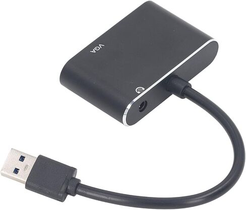 USB 3.0 to HD Adapter, Stainless Steel USB 3.0 to VGA Adapter with High Speed Simultaneous Output, Ideal for Movie Meeting Presentation in Kuwait