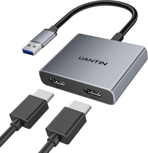 UANTIN USB-A إلى محول HDMI مزدوج، شاشة ممتدة للشاشة المزدوجة in Kuwait