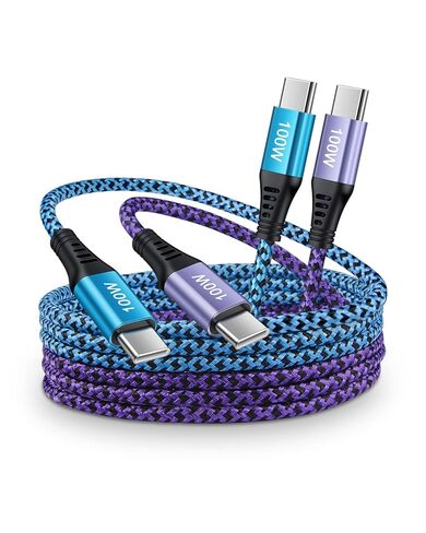 100W USB C Charger Cable, 2Pack/6ft PD 5A Super Fast Charging Type-C Cable in Saudi Arabia