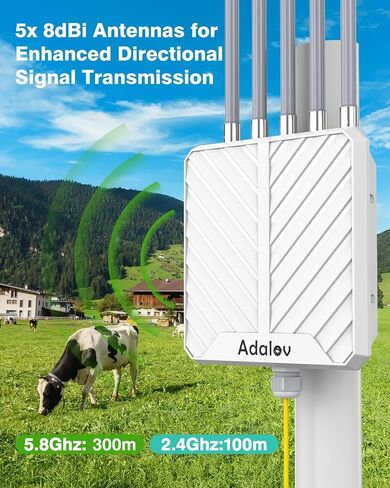 Adalov AX3000 Outdoor WiFi 6 Access Point, Dual Band, POE, IP67 in Kuwait