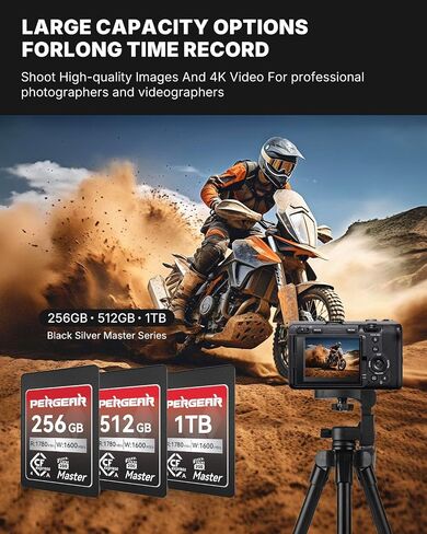 بطاقة ذاكرة بيرجير 256 جيجابايت CFexpress 4.0 نوع A VPG200 (السلسلة الرئيسية) in Kuwait