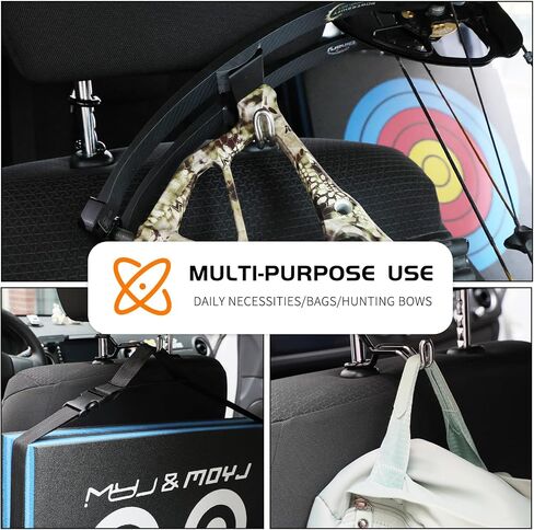 Bow Hanger for Truck Archery Hunting Shooting Compound Bow Bracket Stand Bow Holder Headrest Mount Metal Material Hangers Car Vehicle Storage and Hunting Transport Holder in Saudi Arabia