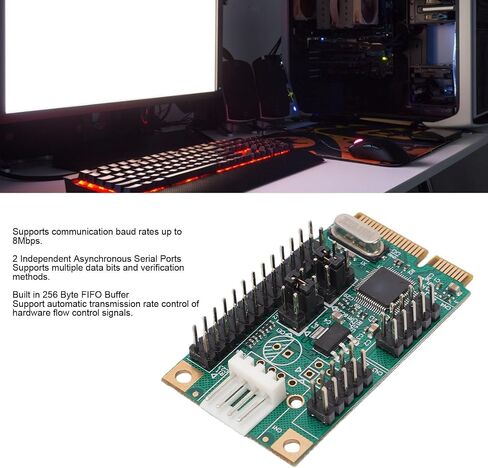 بطاقة محول تسلسلي بمنفذين PCIe، وحدة تحكم تسلسلية مزدوجة in Kuwait