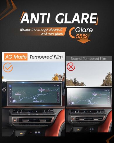 CDEFG Matte Anti Glare for 2025 2026 Toyota Camry Screen Protector, 12.3 Inch Touchscreen, Camry (XLE, XSE) 2025 Accessories Matte Tempered Glass in Saudi Arabia